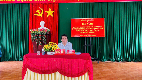 Xã Cà Đam tổ chức Hội nghị cử tri nơi công tác đối với người được giới thiệu ứng cử đại biểu HĐND xã nhiệm kỳ 2026 – 2031